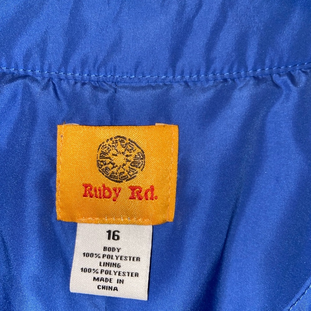 Ruby Rd. Blue Studded Puffer Jacket - Picture 3 of 13
